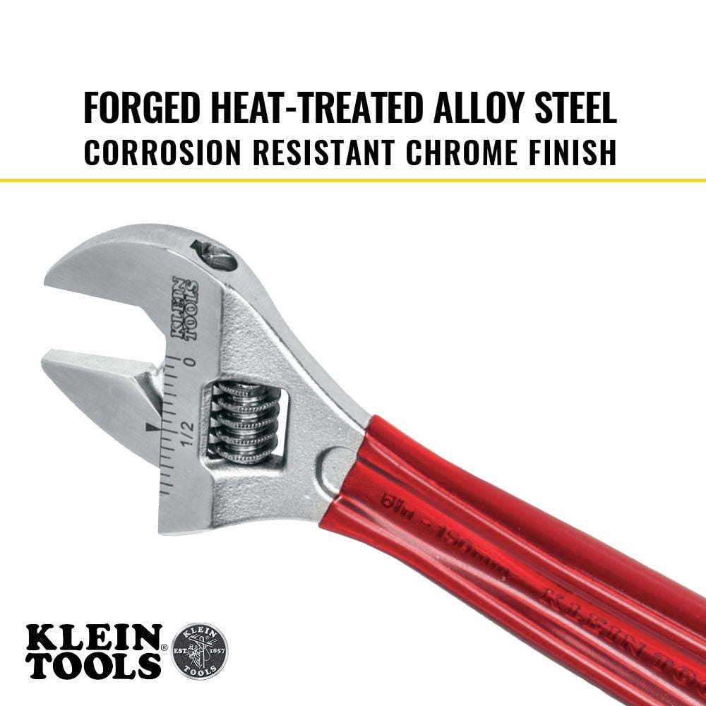 Klein Tools Adj. Wrench Extra Capacity 6-1/2In