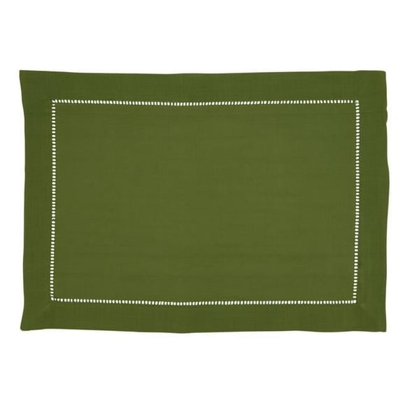 Saro Lifestyle Hemstitched Border Placemat (Set of 12)