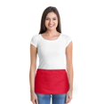 thumbnail image 4 of DALIX Waist Aprons Commercial Restaurant Home Bib Spun Poly Cotton Kitchen (3 Pockets) in Red, 4 of 4