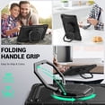 thumbnail image 3 of Case for Samsung Galaxy Tab A9+ Plus 2023 11 inch, 360 Rotating Stand Handle Shoulder Strap Heavy Duty Shockproof Cover, Black, 3 of 7