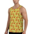 thumbnail image 2 of Lsque Crab Lobster Pattern Mens Tank Tops Muscle Athletic Quick Dry Sleeveless Workout Fitness T Shirts Beach Tank Top, Loose-fit Sleeveless Shirt for Men-X-Large, 2 of 7