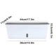 thumbnail image 3 of Maceta rectangular con autorriego y sistema de absorción automática de agua con indicador visible para jardinería interior y exterior (blanca), 3 of 6