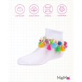 thumbnail image 6 of MeMoi Pom-Pom-Palooza Ankle Socks - Girls - Female, 6, White, 6 of 7