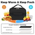thumbnail image 3 of GYEUKHAM Kids Insulated Lunch Bag,Durable School Lunch Box with Shoulder Strap & Bottle Holder,Water-Resistant Thermal Cooler Tote for Boys & Girls,Black, 3 of 8