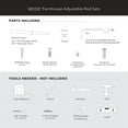 thumbnail image 7 of MODE Farmhouse Collection Adjustable Curtain Rod Set with Square Finials, Fits 60” to 132” Windows, 7 of 7