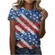 thumbnail image 1 of Tops de Ajuste Suelto para las Mujeres Sudadera Casual Impresa Manga Corta Cuello Redondo Superior, Poliéster, 1 of 5