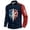 Navy, variant on Men's 250 Anniversary USA Shirt American Flag Button Down Print Shirts Long Sleeves Patriotic Tees