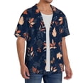 thumbnail image 2 of Kdxio Men'S Hawaiian Shirt For Men Short Sleeve Shirt Autumn Leaves With Blue Summer Casual Holiday Beach Button Down T-Shirts, 2 of 5