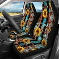 thumbnail image 2 of Renewold American Tribal Sunflower Brown Car Seat Cover Full Set for Women Men, Front & Rear Car Seats Protector Vehicle Split Bench Covers, Washable Vehicle Cushion, 2 of 7