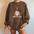 thumbnail image 1 of Ichuanyi Liquidación Mujeres Classic Halloween Impresión de estampado Canneco de manga larga Tops de sudadera suelta ICHUANYI WER202308182963, 1 of 6