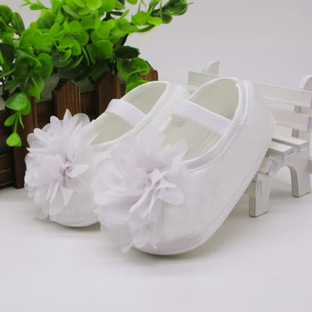 

nsendm Toddler Girl Prewalkers Band Shoes Elastic Walking Chiffon Baby Flower Baby Shoes Boys Size 4 Shoes Shoes White 12