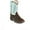 Brown/Silver Light Blue, variant on Old West Youth's Broad Square Toe Boots