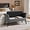 Dark Gray, variant on OWNEN Ottoman with Storage, 52" Storage Ottoman Bench with Safety Hinge, Upholstered Bench with Seating for Bedroom, Living Room, Holds up to 661 lb, Fresh White,Polyester