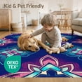 thumbnail image 4 of ODIKA 4'x6' Washable Area Rug Non-Slip, Chair-Friendly, Flatwoven Abstract Geometric Person Contemporary Book Aesthetic for Home Office, Under Desk, 4 of 7