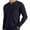 Dark Blue, variant on WTOBBY Men's V-Neck Long Sleeve Casual T-Shirt with Relaxed Fit for Everyday Wear Soft and Comfortable Loose Top Ideal for Daily Use ,Brown L
