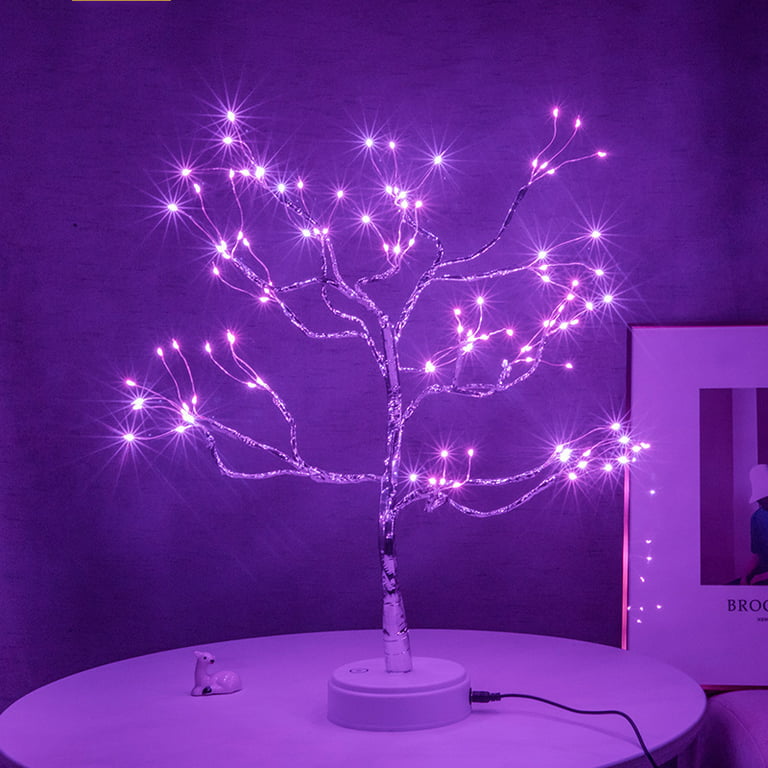 Christmas Tree Lamp 32 LED Bonsai Twig Light Bedside Desk Table Party Home  Decor