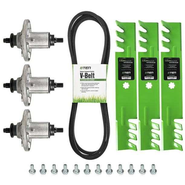 8TEN Deck Blade Spindle Belt Kit for John Deere LA145 LA130 LA140