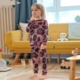 thumbnail image 5 of Deep Red Leopard Pattern Cotton Pajamas 2 Piece Set Sleepwear Soft and Comfortable Homewear Nightwear, 5 of 7