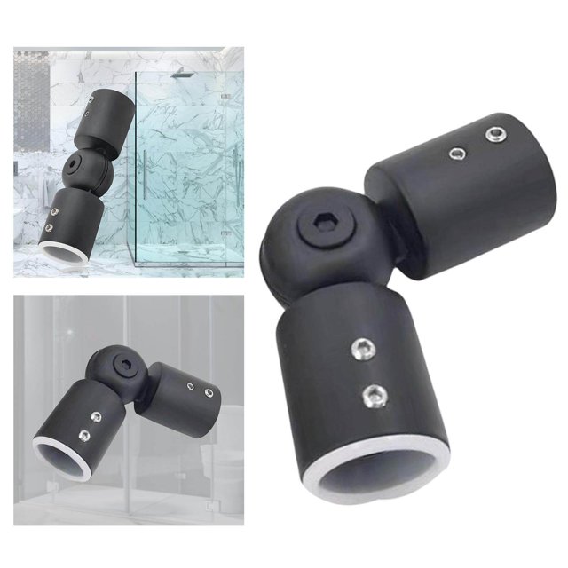 kurtrusly Rod Connector Curtain Rod Stainless Steel Room Shower Room Adjustable for Window black