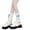 Blue, variant on Jxzom White Leg Warmers with Bow and Fur Balls, Y2K Rib Knit Boot Socks, Harajuku Cutecore Leg Warmers for Women