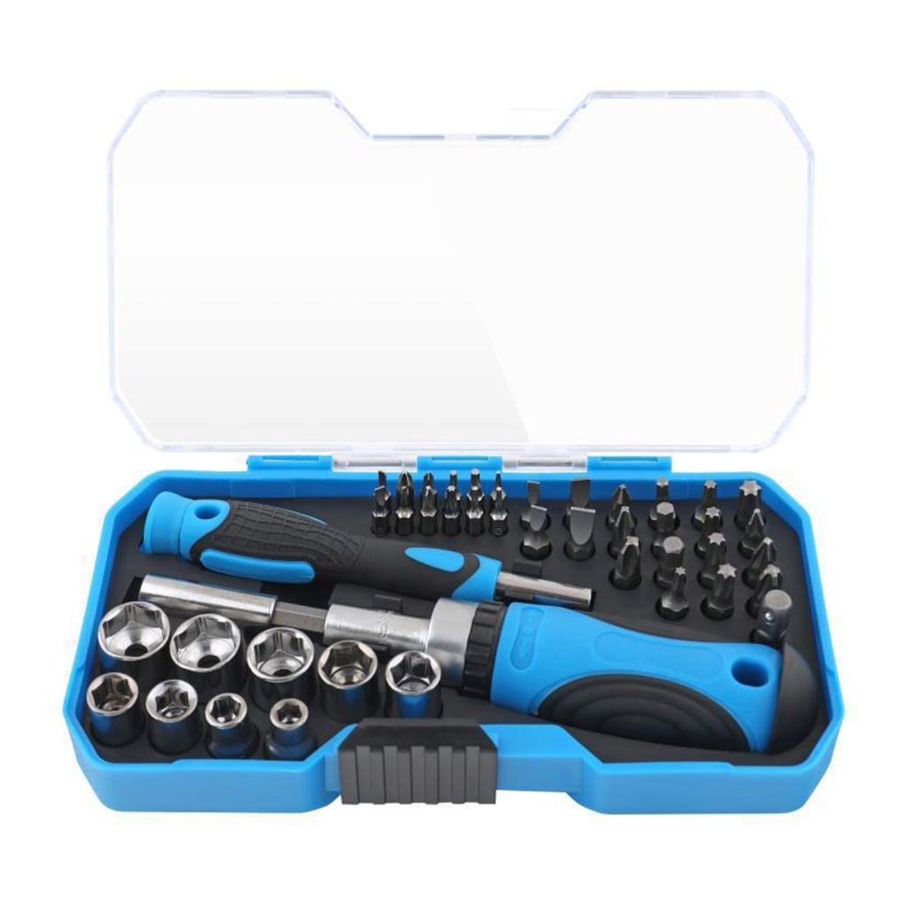 MOMOJIA Multi-function Ratcheting Multitool Screwdriver Set Screwdriver Multi-bit Tool All in One Portable Multi-Purpose Tool
