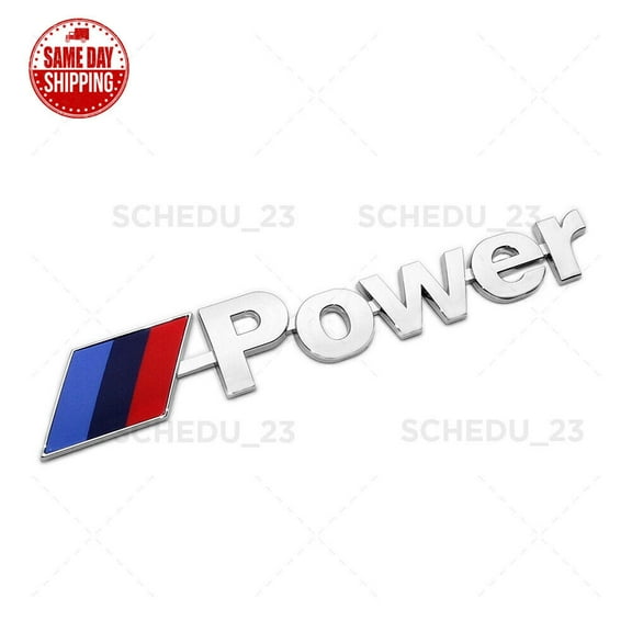 BMW M-Power Sport Logo Emblem Replace Badge Car Lid M Series Performance Chrome