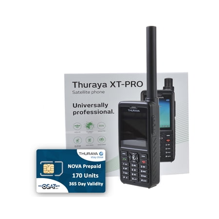 Thuraya XT Pro Satellite Phone & NOVA SIM with 170 Units (200 Minutes) with 365 Day Validity