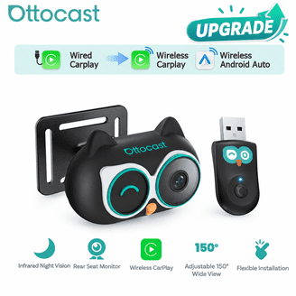 Ottocast, Baby Car Camera, 1080P HD, Wireless CarPlay Adapter