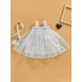 thumbnail image 4 of Franhais Toddler Girls Summer Sling Dress Sleeveless Colorful Tulle Casual A-line Dresses, 4 of 7