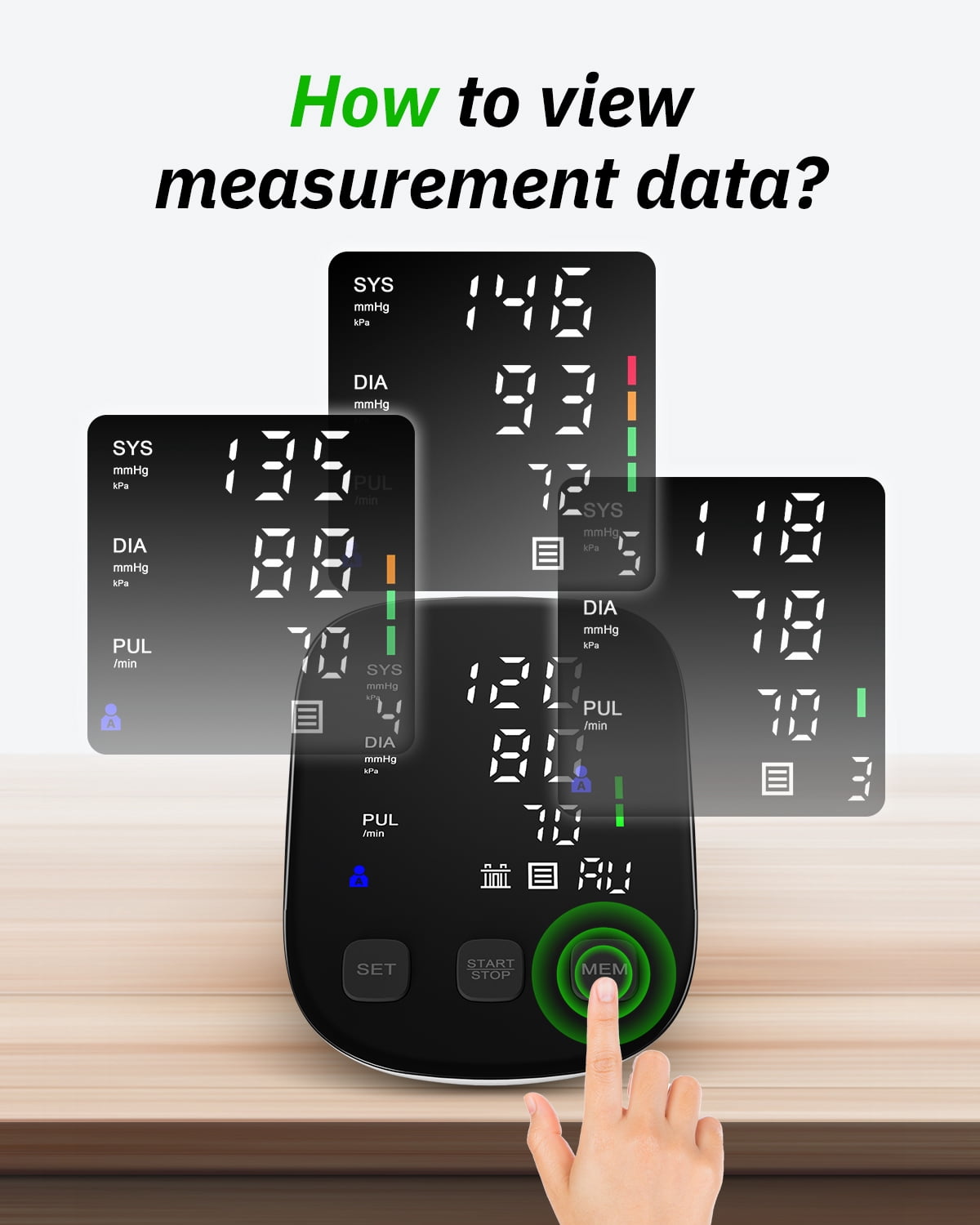 HealthTree Blood Pressure Monitors for Home Use, Adjustable Digital BP Large Cuff