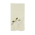 thumbnail image 2 of Saro Lifestyle Embroidered Holly and Ribbon Table Napkin (Set of 4), 2 of 4