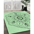 thumbnail image 2 of Ahgly Company Indoor Rectangle Patterned Mint Green Area Rugs, 4' x 6', 2 of 6