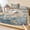 Blue, Sky, Sand, Azure, variant on King Size Fitted Sheet Set - Brown Green Copper Rust 3 Piece Bedding Sets 16" Deep Pocket Fitted Sheet with 2 Pillowcases, Vintage Industrial Mottled Abstract Brushed Microfiber Hotel Bed Sheets
