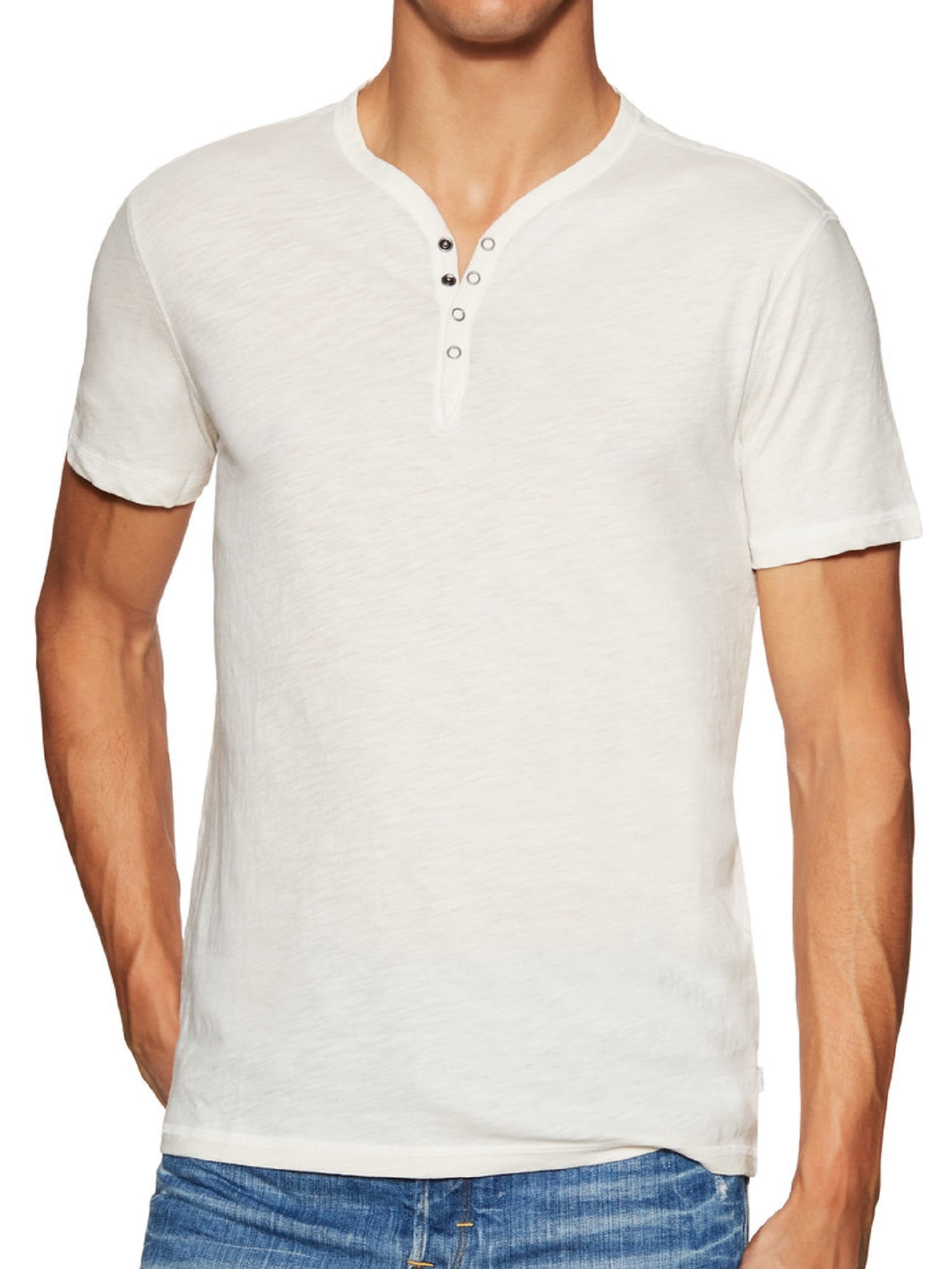 Short Sleeve 4 Snap Henley Shirt 