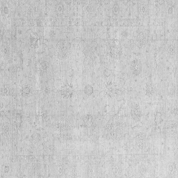 Ahgly Company Indoor Square Oriental Gray Traditional Area Rugs, 4' Square