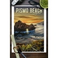 thumbnail image 3 of Pismo Beach, California, Coast at Sunset, Kayakers (9x12 Wall Art Print, Home Decor), 3 of 3