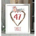 thumbnail image 3 of Darling Souvenir Elegent Table Numbers Floral Wreath Table Top Cards Wedding Decorative-4" x 6" (1 to 40), 3 of 4