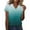 516_Mint Green, variant on Sweet Home Farm V Neck T Shirts for Women Summer Gradient Solid Color Thin Base Short Sleeved Shirt Short Sleeve Shirts for Women Blue