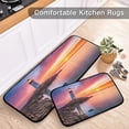 thumbnail image 6 of Coolnut Lighthouse Anti Fatigue Mats for Kitchen Floor,Set of 2 Non Skid Washable Waterproof Anti Kitchen Floor Mats for Kitchen Office Laundry Room Bathroom (19"x27"+19"x47") Home Decor, 6 of 7