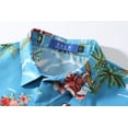 thumbnail image 5 of SSLR Big Boys Flamingos Hawaiian Shirt Button Down Shirt Short Sleeve Luau Shirt for Kids, 5 of 8