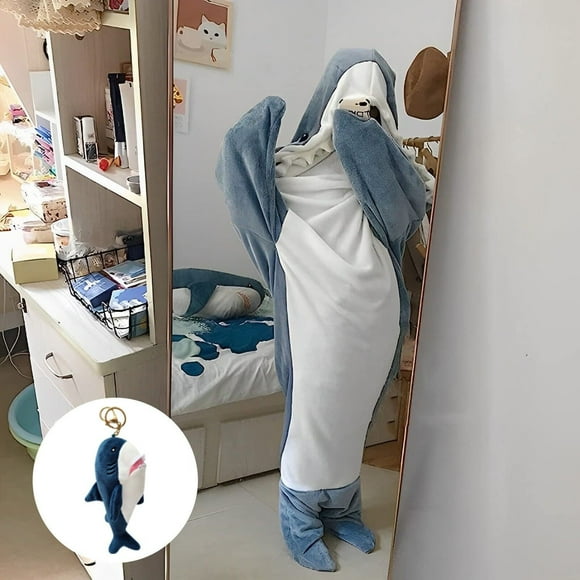 fall pajamas Women Doll Shaped Blanket Adult Blanket Hoodie Blanket Super Soft And Comfortable Plush Sleepwear Bag Wearable Blanket Onesie Blanket M