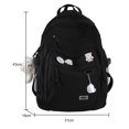 thumbnail image 3 of Bolsa Mochila Likrtyny de nailon informal Para viaje escolar con varios bolsillos negro, 3 of 9