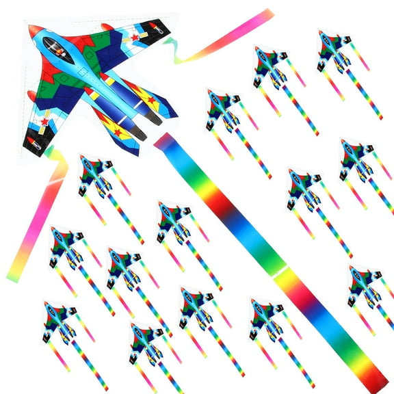 MLINS 20Pcs Outdoor Cartoon Kite Children Garden Kite Toy Fishing Rod Dynamic Kite