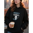 thumbnail image 4 of Vintage Hockey Hoodie for Men and Women, Unisex Pullover Hooded Sweatshirt, Comfortable Cotton Poly Blend, Casual Everyday Streetwear, 4 of 5