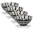 thumbnail image 1 of Chevron Noir Bol 10cm, Ensemble de 4, 1 of 3