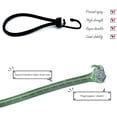 thumbnail image 2 of Mini cuerda elástica con ganchos, paquete de 20 cuerdas elásticas resistentes, ganchos para cuerda elástica de 7 pulgadas para camping, camiones y barcos (verde), 2 of 5