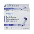 thumbnail image 6 of McKesson Safety Lancet, Fixed Depth Lancet Needle 1.5 mm Depth 28 Gauge Push Button (Box of 100), 6 of 6