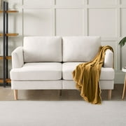 Gericco Mid-Century Modern Timeless Linen Loveseat, Beige