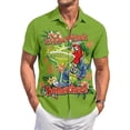 thumbnail image 2 of Margaritaville Hawaiian Shirt for Men, Parrot with Margarita Glass, Tropical Design, 2 of 5
