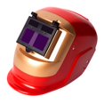 thumbnail image 1 of Protector facial de soldadura de oscurecimiento automático Protector ocular profesional resistente al calor para rojo y dorado Gloria escudo de soldadura, 1 of 8